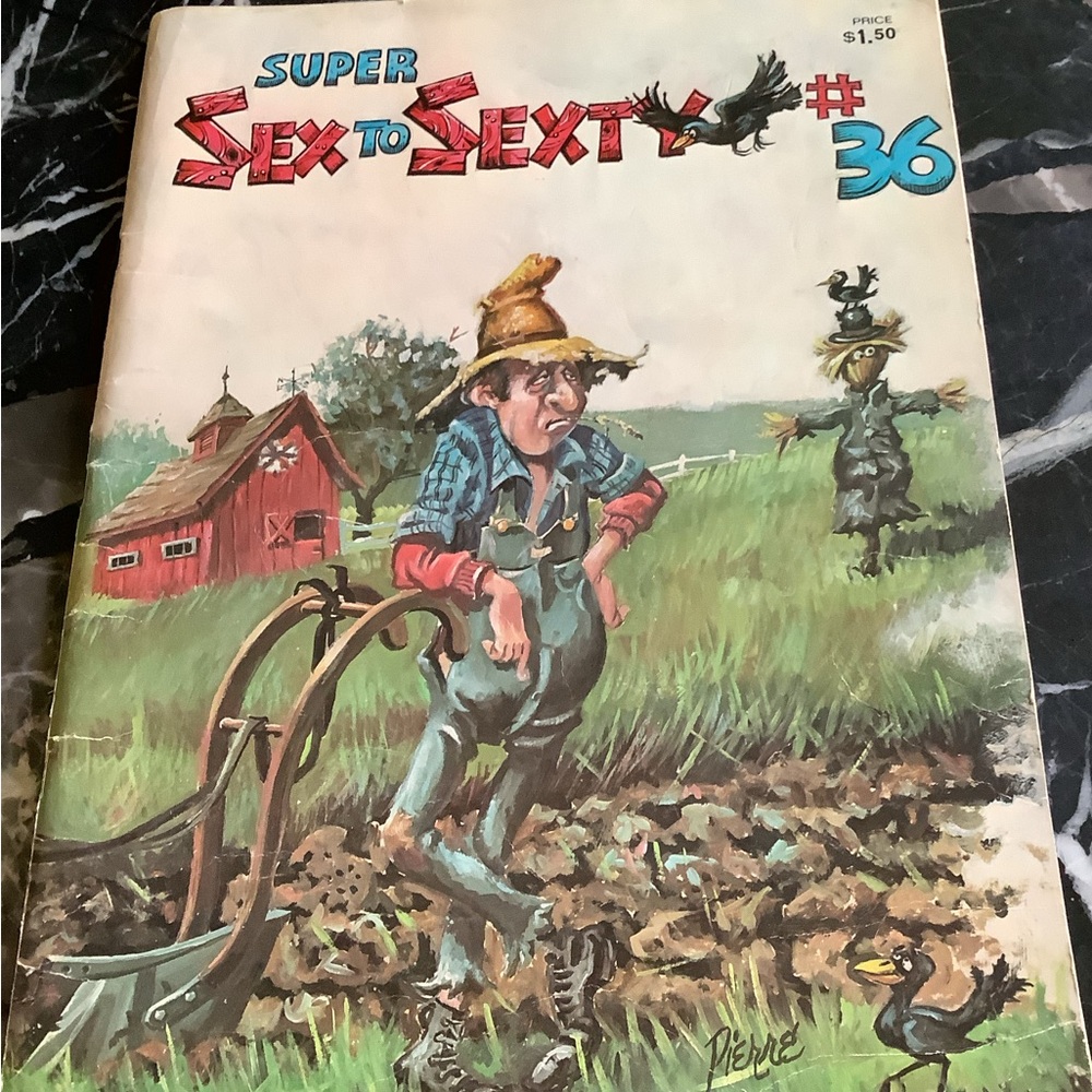 Vintage 1974 super sex to sexty adult comic strip large joke book 14x11 vol#36